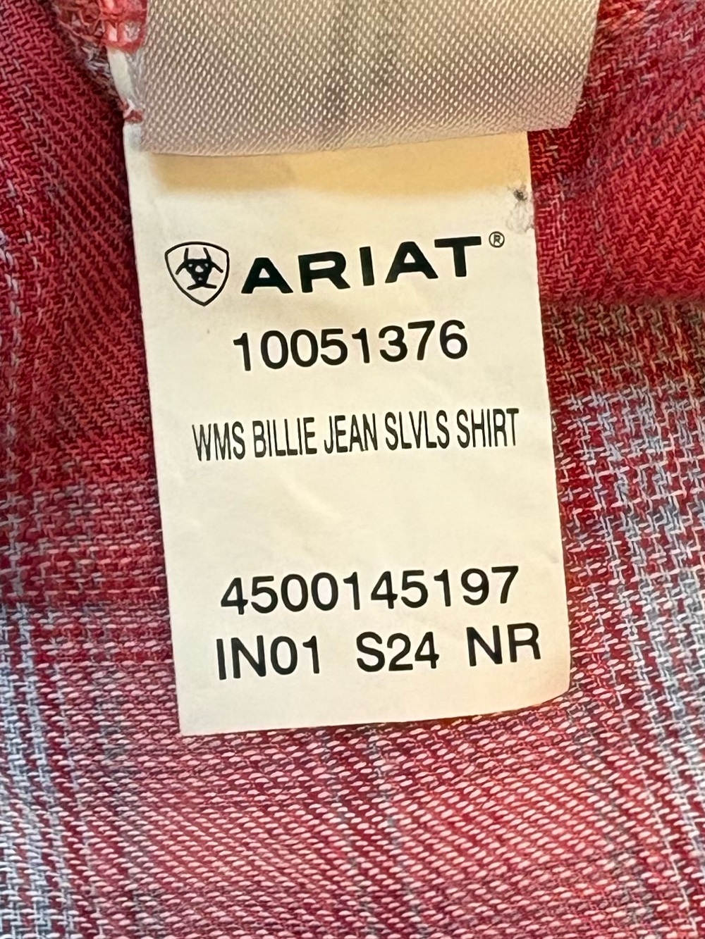 Ariat Women’s Billie Jean Sleeveless Shirt - Fair Plaid - Women’s Small - Picture 5 of 13